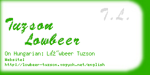 tuzson lowbeer business card